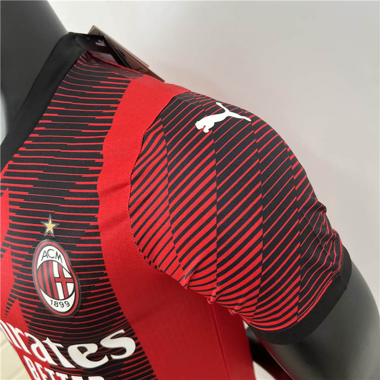 AC Milan Football Shirt 23/24 Home Red Soccer Jersey Shirt (Authentic Version) - Click Image to Close